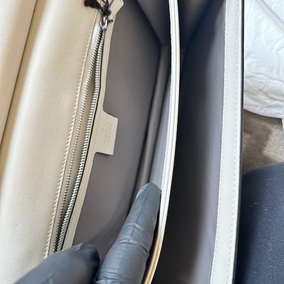 GUCCI Taupe Leather Lady Bamboo Flap Bag - Picture 4 of 6